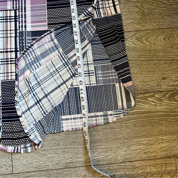 42 POPS Plus Size Plaid Maxi Dress - V-Neck, Pockets, Side Slits - Size 3X EUC - Picture 7 of 12